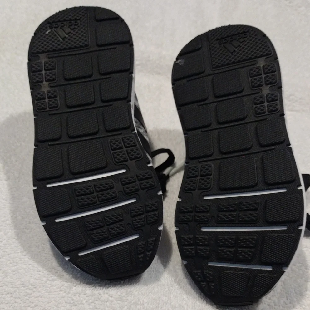 Adidas Kids Black and Gray Sneakers - Picture 3 of 5